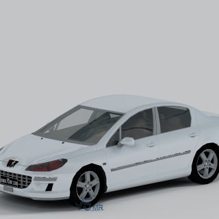 白色标志汽车VR/3D/UE4/Unity模型下载